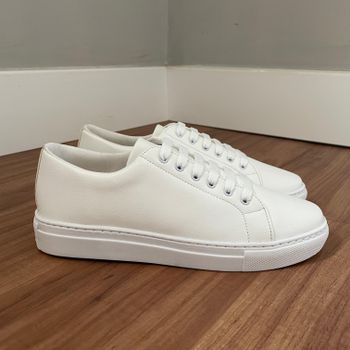 Tênis Paula - Napa Branco - B660 - Outlet Banana Rosa