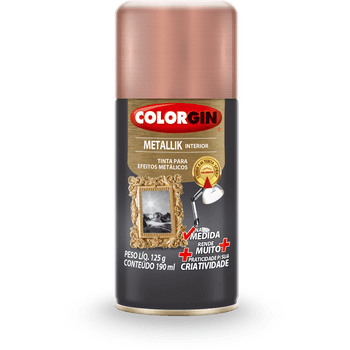 Spray Metallik Rose Gold - Colorgin - PinteDecore