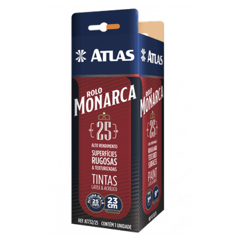 Rolo Monarca Lã Sintética At732/25 23cm - Atlas - PinteDecore