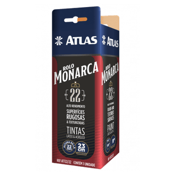 Rolo De Lã Sintética Monarca At722/22 23cm - Atlas... - PinteDecore