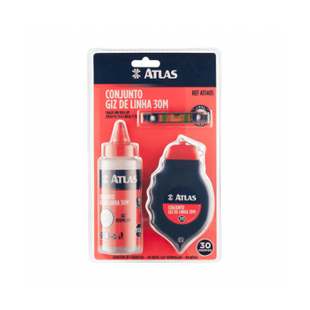Kit De Linha e Giz Vermelho At1405 - Atlas - PinteDecore