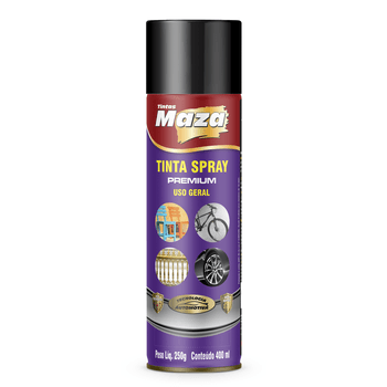 Spray Preto Brilhante - Maza - PinteDecore