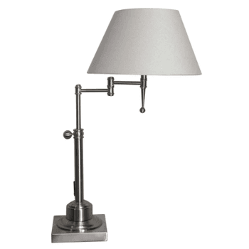 Abajur Nickel Niquel Bege 1xe27 Bulbo Max 40w - PinteDecore