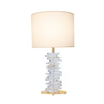 Abajur Veneto Dourado / Transparente 1xe27 Bulbo M... - PinteDecore
