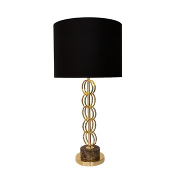 Abajur Veneto Dourado / Marrom 1xe27 Bulbo Max 40w... - PinteDecore