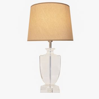 Abajur Classic Cromado / Transparente 1xe27 Bulbo ... - PinteDecore