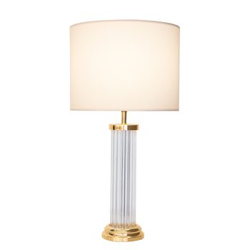 Abajur Veneto Dourado / Transparente 1xe27 Bulbo M... - PinteDecore