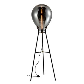 Coluna Caju Preto / Cromado 1xe27 Bulbo Max 40w - PinteDecore
