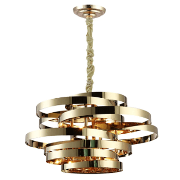 Pendente Athena Dourado 5xe14 Vela Max 40w - PinteDecore