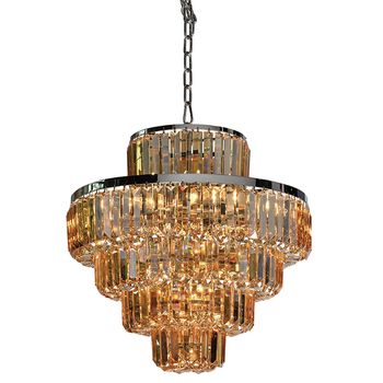 Pendente Dijon Cromado / Ambar 9xe14 Vela Max 40w - PinteDecore