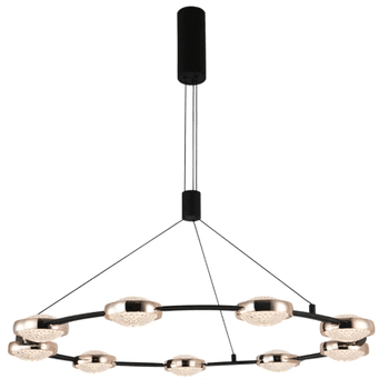 Pendente Beep Preto / Dourado 6xled 7,5w - PinteDecore