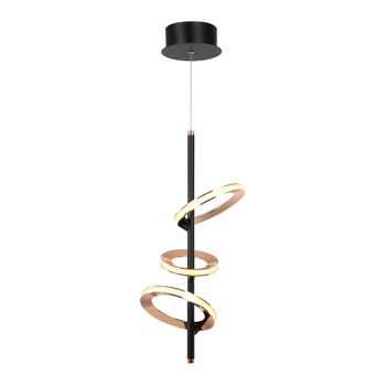 Pendente Ginga Rose Gold / Preto 3xled 1 x 4,3 + 2... - PinteDecore