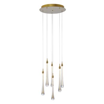 Pendente Goccia Dourado / Transparente 6xled 3w - PinteDecore