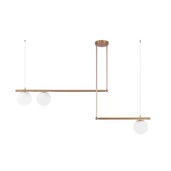 Pendente Caê Dourado / Branco 3xg9 Max 7w - PinteDecore