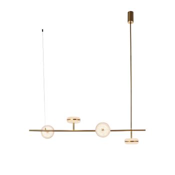 Pendente Dendê Dourado / Fosco 4xled 13w - PinteDecore