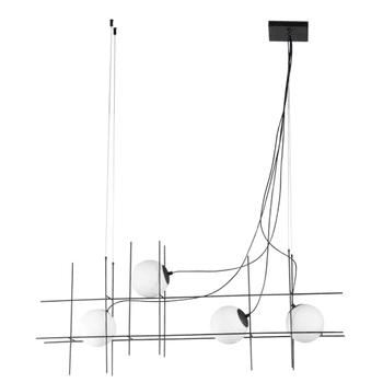 Pendente Dix Preto / Branco 4xg9 Max 25w - PinteDecore