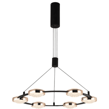 Pendente Beep Preto / Dourado 6xled 7,5w - PinteDecore
