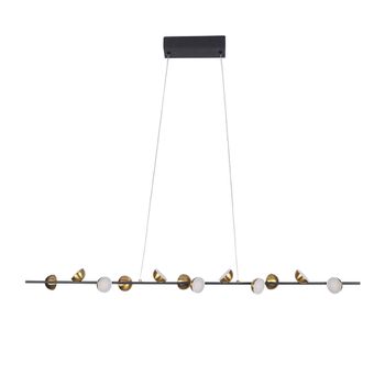 Pendente Graviola Preto / Dourado 12xled 3w - PinteDecore
