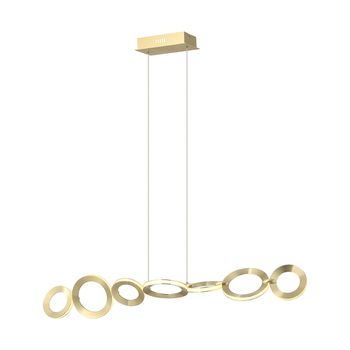 Pendente Ginga Dourado / Branco 1xled 33w - PinteDecore