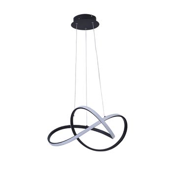 Pendente Fluire Preto / Branco 1xled 30w - PinteDecore