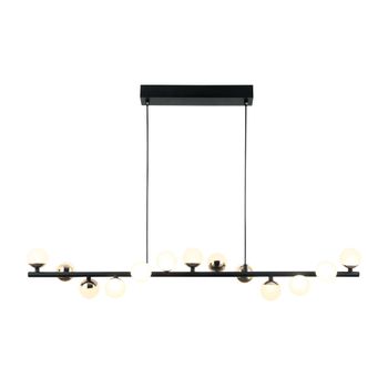 Pendente Fuxico Preto / Dourado 15xled 2w - PinteDecore