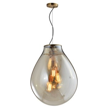 Pendente Caju Bronze / Conhaque 3xe27 Bulbo Max 40 - PinteDecore