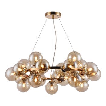 Pendente Halo Dourado / Conhaque 25xg9 Max 5w - PinteDecore