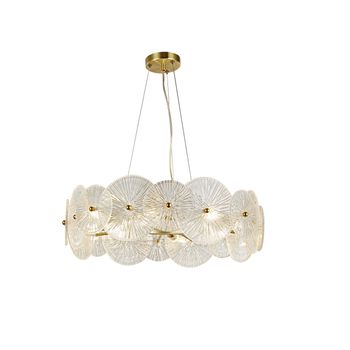 Pendente Medea Dourado / Transparente 12xg9 Max 40 - PinteDecore