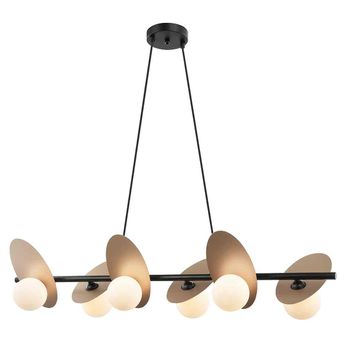 Pendente Ibira Preto / Dourado 6xg9 Max 25w - PinteDecore