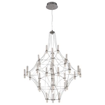 Pendente Jun Cromado / Transparente 33xled 0,8w - PinteDecore