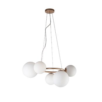 Pendente Oxala Dourado / Branco 5xg9 Max 25w - PinteDecore