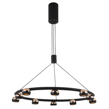 Pendente Oto Preto / Rose Gold 10xled 5w - PinteDecore
