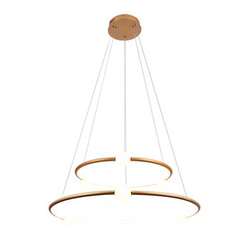 Pendente Nébula Dourado / Branco 1xled 80w - PinteDecore