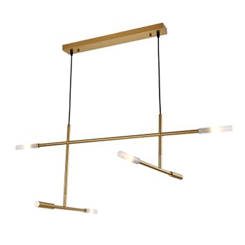 Pendente Malagueta Dourado / Branco 4xg9 Max 10w - PinteDecore