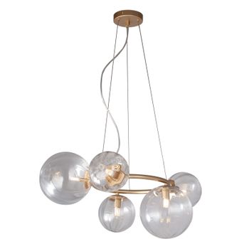 Pendente Oxala Dourado / Transparente 5xg9 Max 25w - PinteDecore