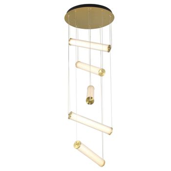 Pendente Lampe Bronze / Transparente 5xled 15w - PinteDecore