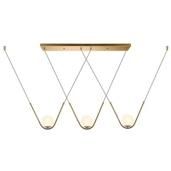 Pendente Oscar Dourado / Branco 3xg9 Max 25w - PinteDecore