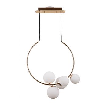 Pendente Nero Dourado / Branco 5xg9 Max 10w - PinteDecore