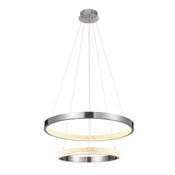 Pendente Oca Niquel / Transparente 2xled 32 +22w - PinteDecore