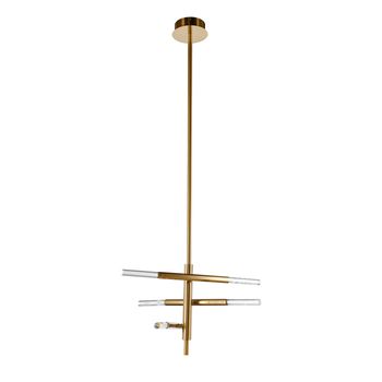 Pendente Pétra Dourado / Transparente 3xled 6w - PinteDecore