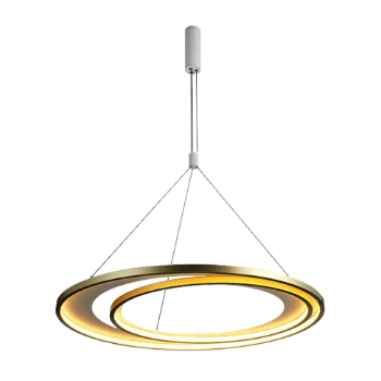 Pendente Loop Branco / Dourado 1xled 76w - PinteDecore
