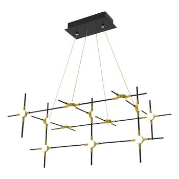 Pendente Link Preto / Dourado 12xled 4w - PinteDecore