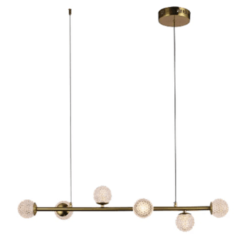 Pendente Spirit Dourado / Transparente 6xled 3w - PinteDecore