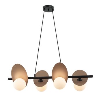 Pendente Ibira Preto / Dourado 4xg9 Max 25w - PinteDecore