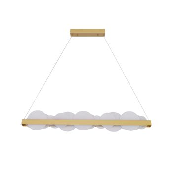 Pendente Poema Dourado / Branco 1xled 34w - PinteDecore