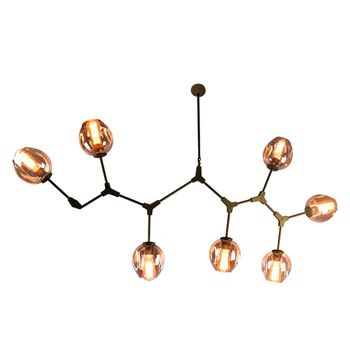 Pendente Orbe Dourado / Champanhe 7xe27 Bulbo Max ... - PinteDecore