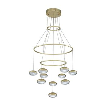 Pendente Ludique Dourado / Transparente 10xled 5w - PinteDecore