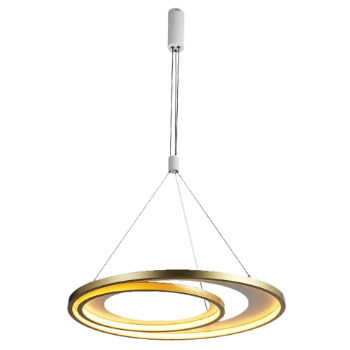 Pendente Loop Branco / Dourado 1xled 48w - PinteDecore