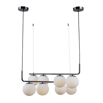 Pendente Petit Poa Cromo Negro / Branco 8xe27 Boli... - PinteDecore