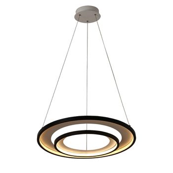 Pendente Loop Preto / Branco 1xled 76w - PinteDecore